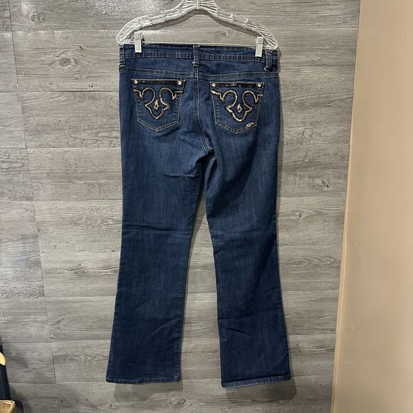 Southpole Jeans Juniors Size 11 Blue Straight Leg Mid Rise Denim 32x 31 - Picture 2 of 4